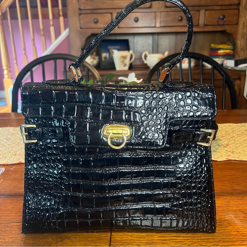 Muska Italy leather satchel bag